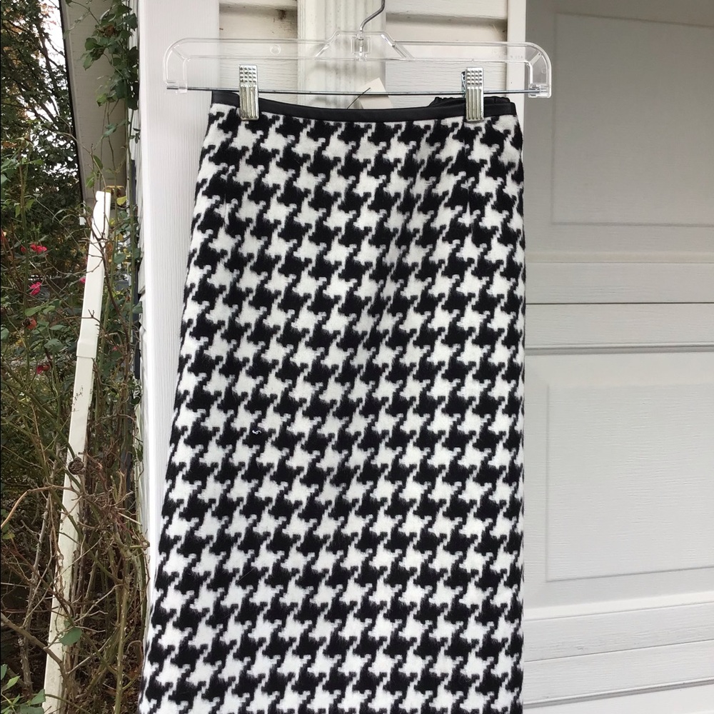NWT Talbots Black & White Houndstooth Wool Lined - Picture 7 of 7